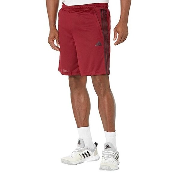 Adidas Men's Train Essentials Aeroready 3-Stripes 9" Training Shorts - Size‎ Med - Picture 1 of 8